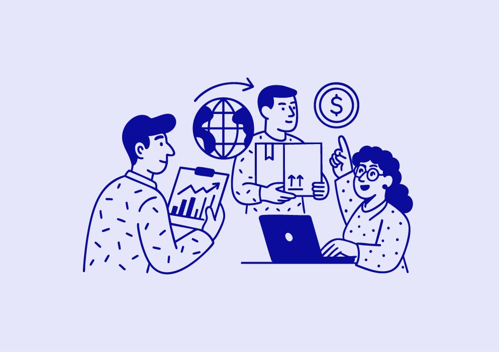 Ilustración del caso de éxito de ComexTech: filtrar a un nuevo cliente de comercio internacional en segundos con Sheriff.