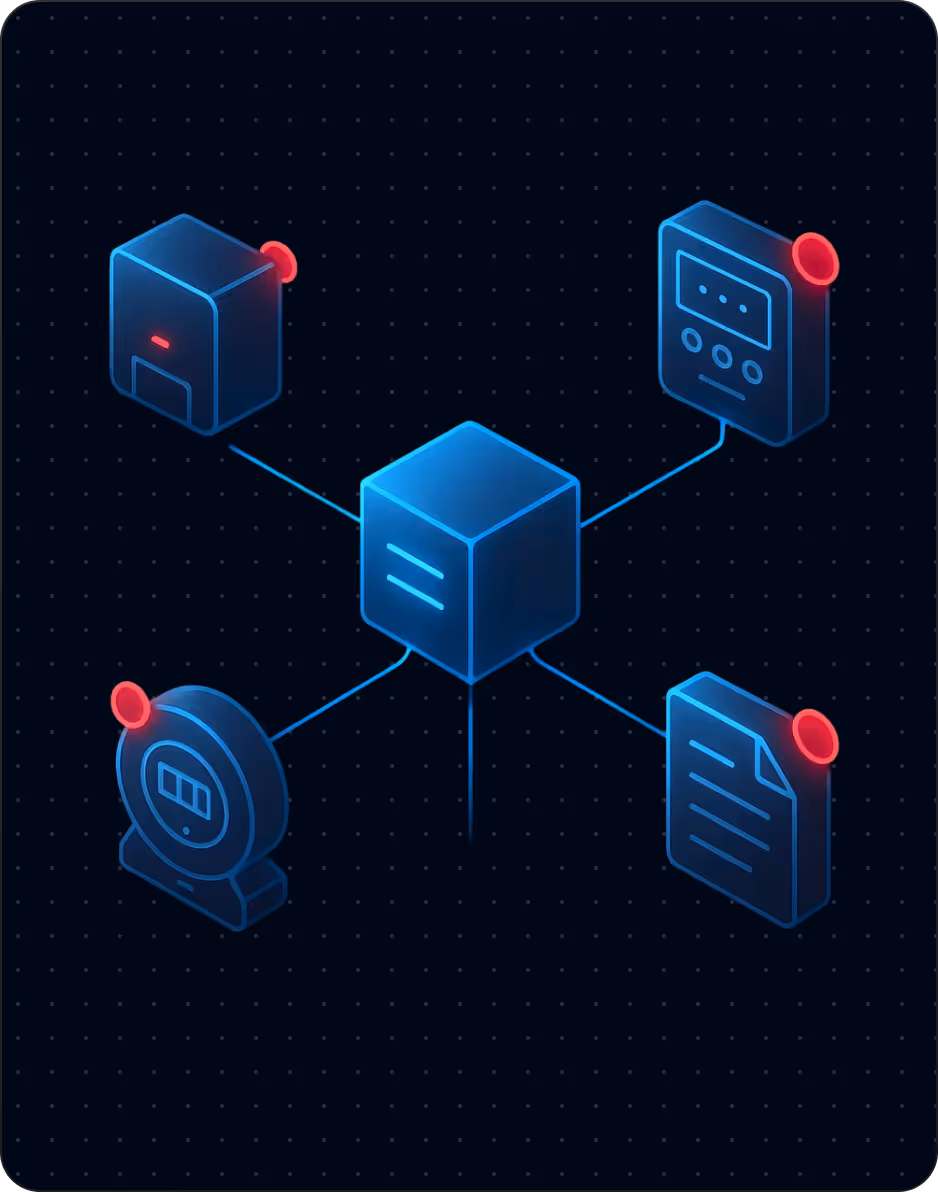 A blue and red graphic of a block of data.