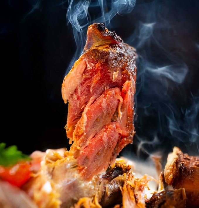 Tender Slice of Juicy Smoked Meat