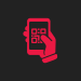 Icon of a hand holding a phone