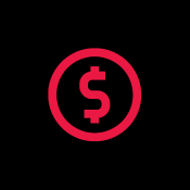 Logo of a dollar sign with a circle around it