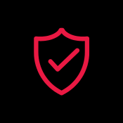 logo of a shield with a check mark in the center