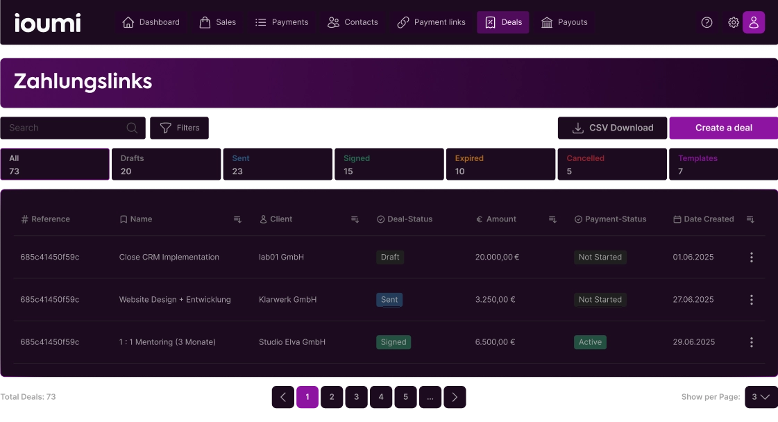 Ioumi dashboard