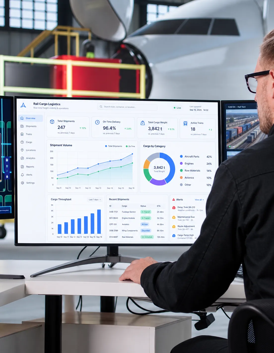 IT lead monitoring an operations dashboard