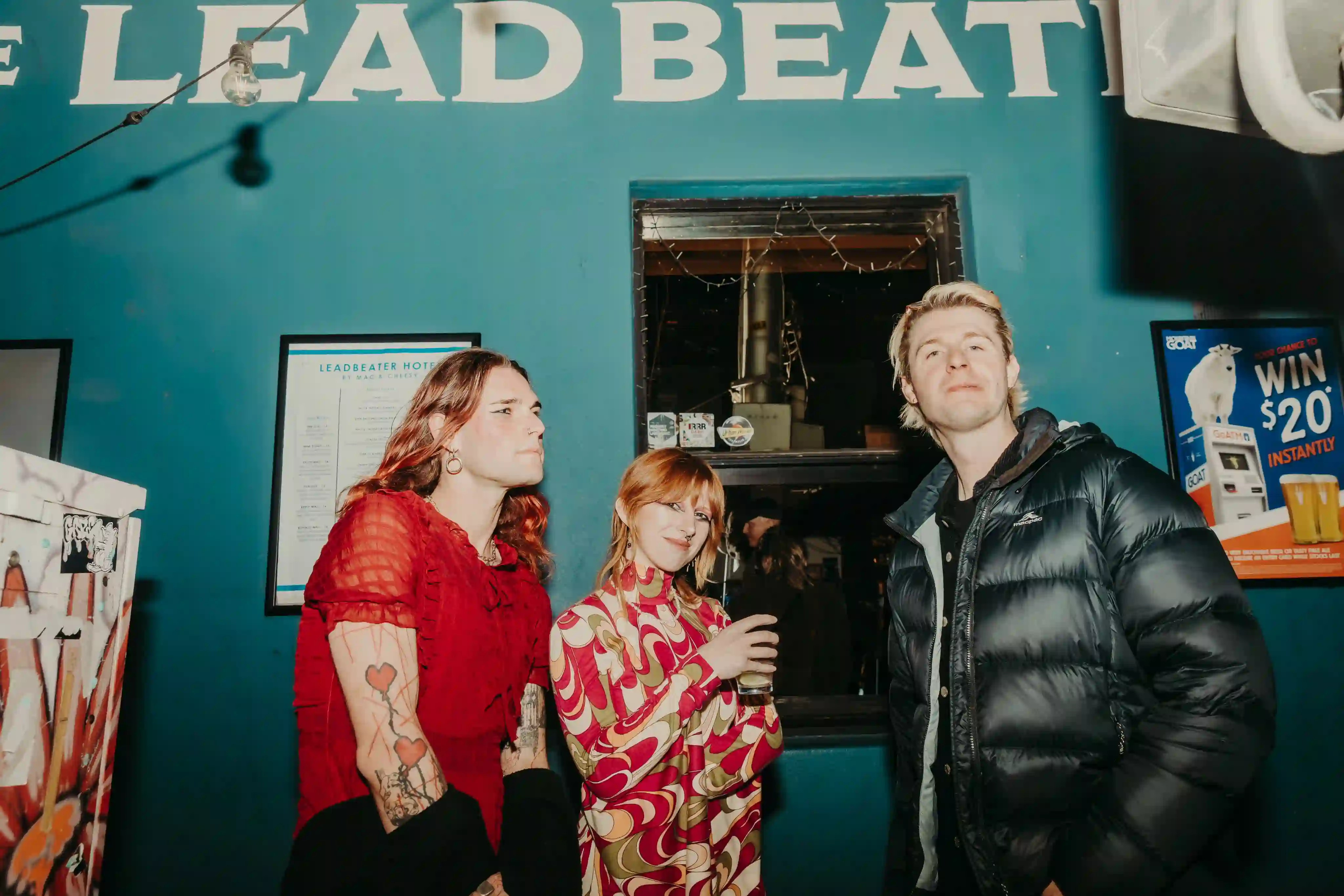 lead beater 3 people standing