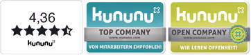 Kununu logo and reviews