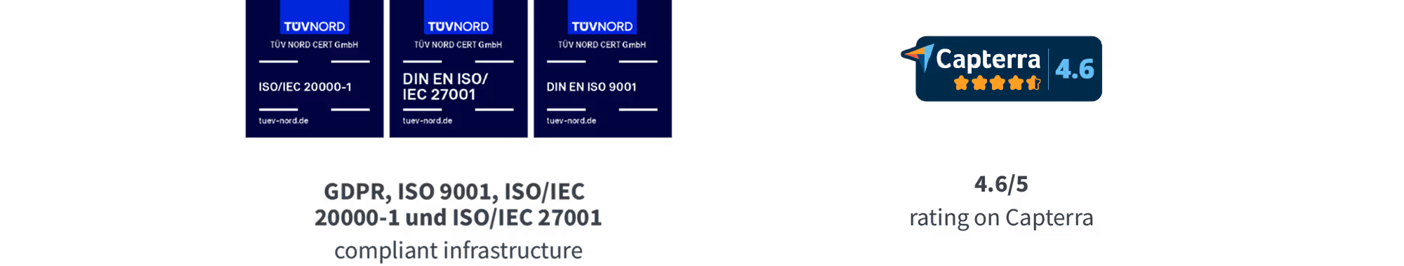 movingimage ISO certifications and Capterra rating