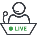 icon representing a webcast broadcasting