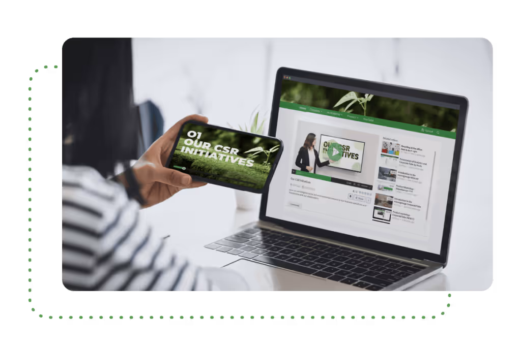 Video used for CSR on a mobile and laptop
