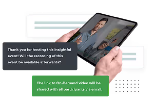 Feedback and insights given after a webinar