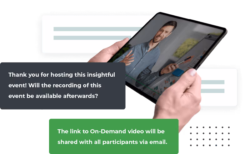 Feedback and insights given after a webinar