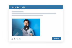 a video integrated into an email from the sales department