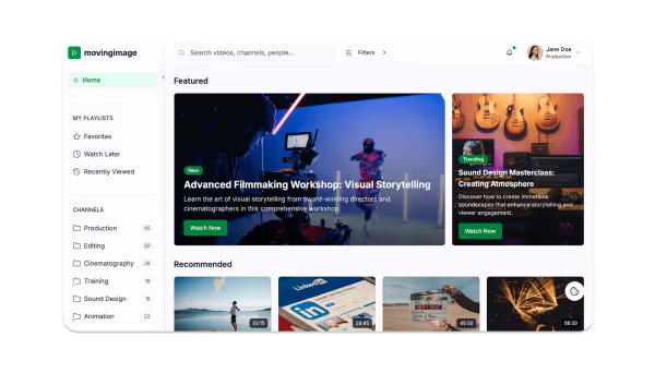 CorporateTube homepage view