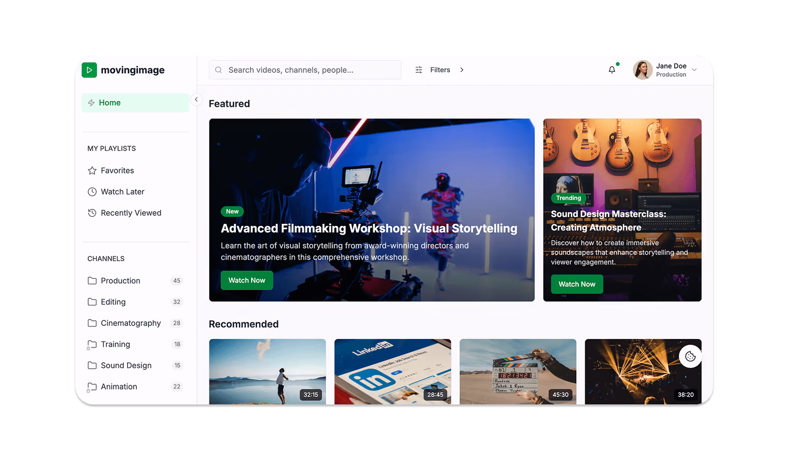 CorporateTube homepage view