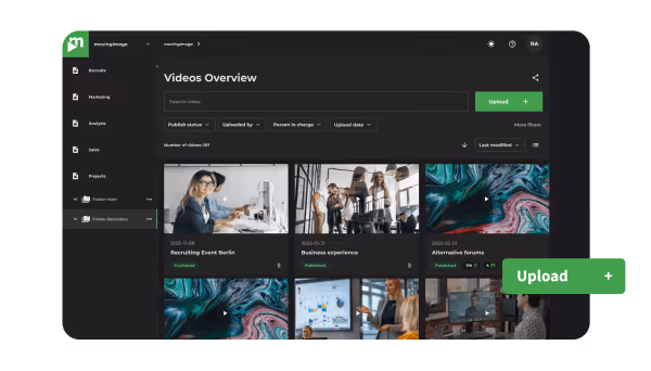 VideoManager Pro - Dashboard view