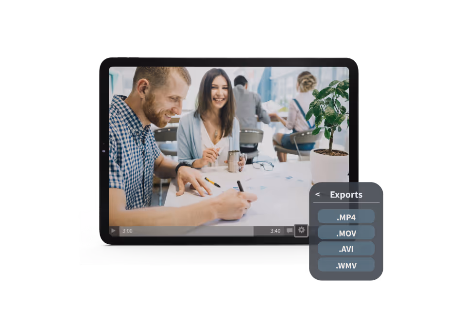 Several video formats being generated by VideoManager Pro