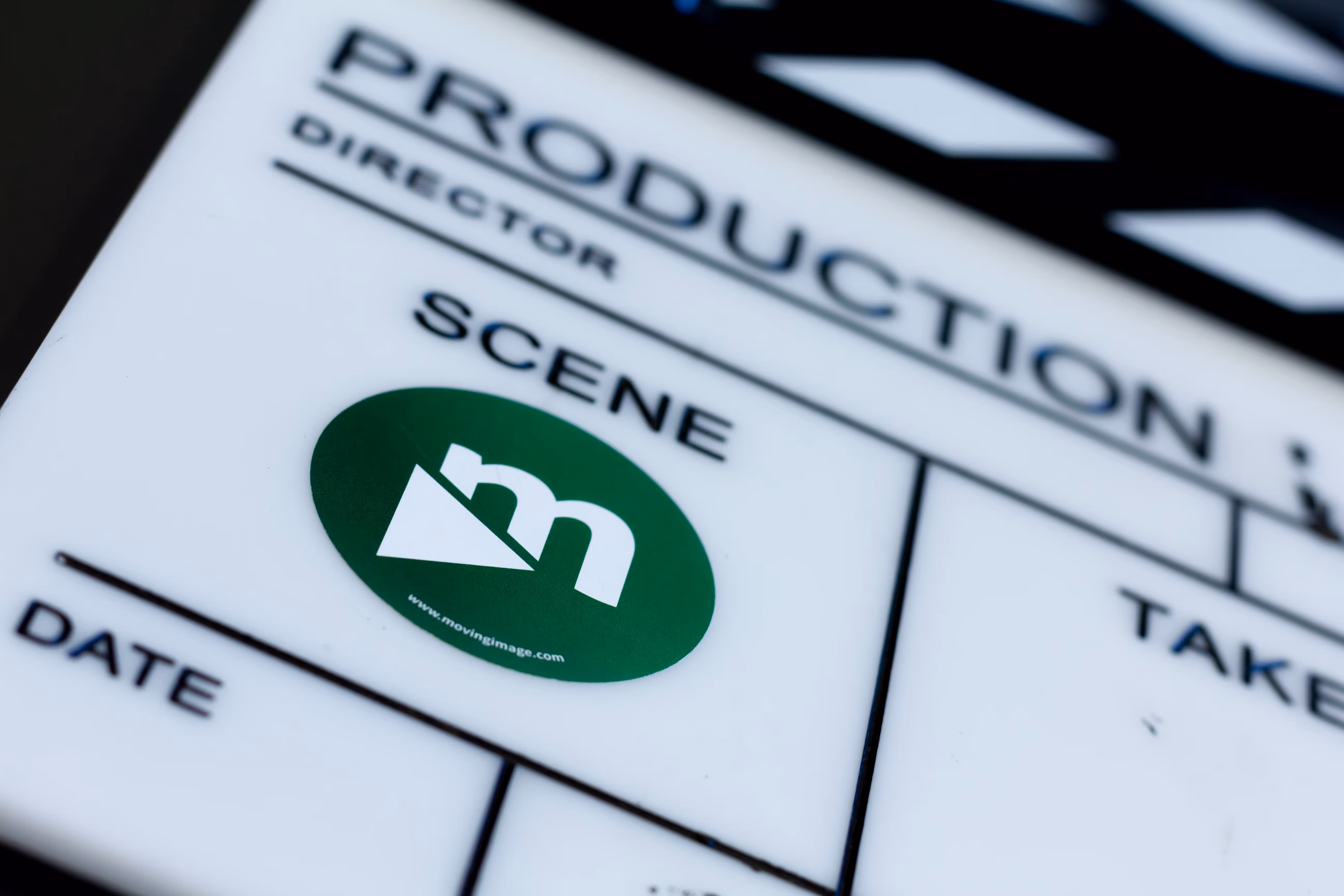 Film clap with movingimage logo