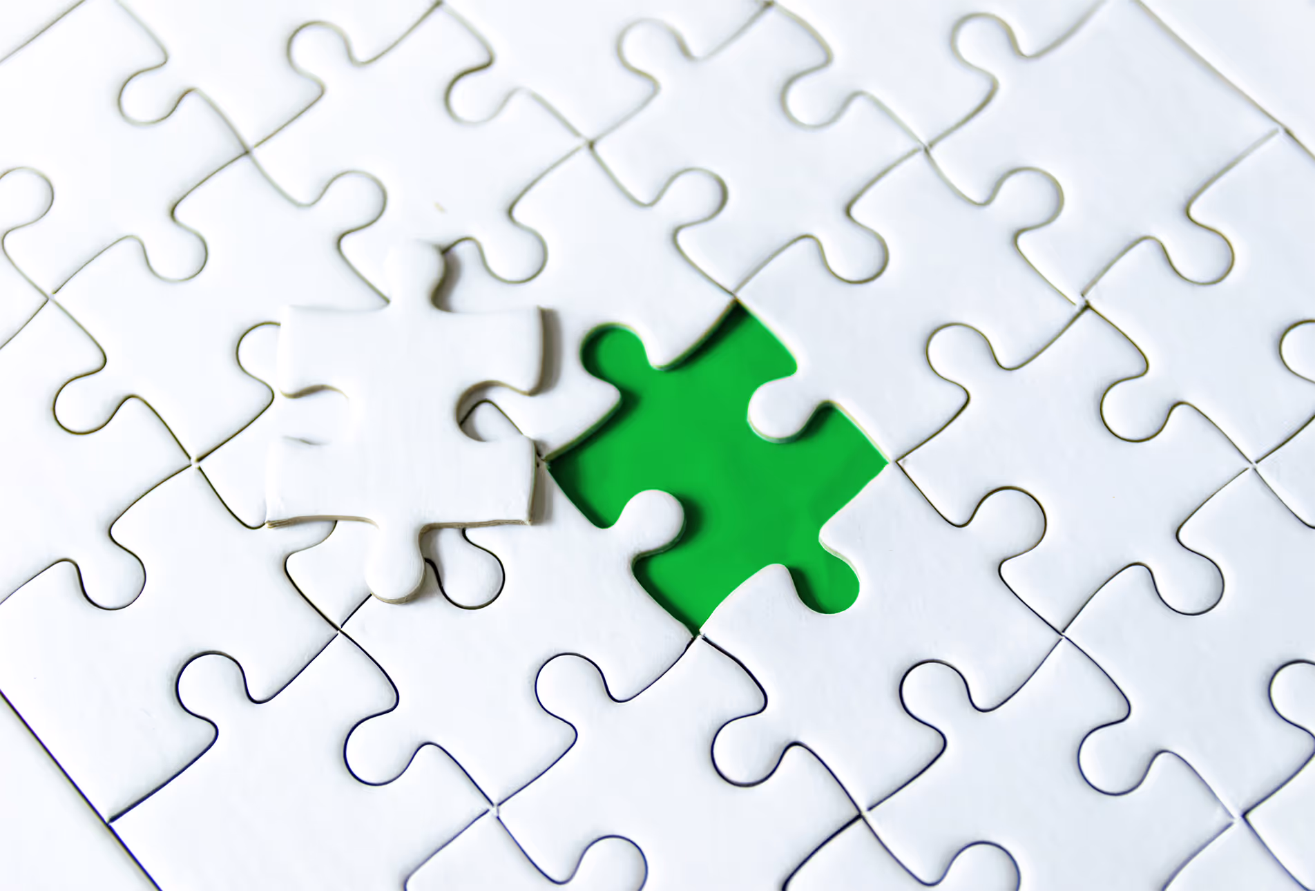 Header showing a puzzle piece missing