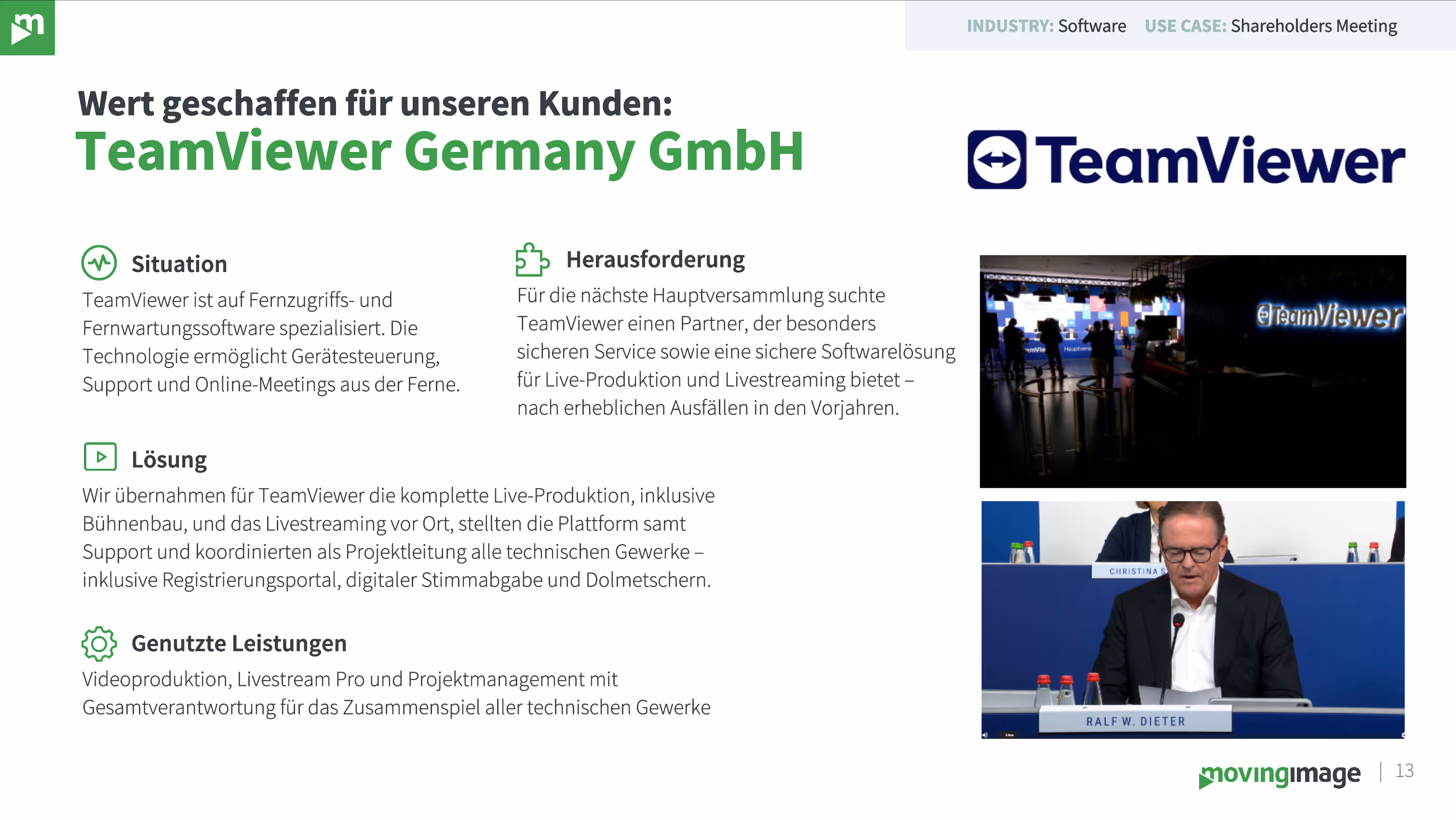 TeamViewer success Story with movingimage