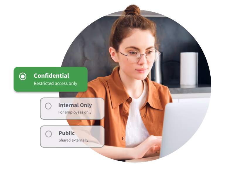 Built for enterprise use Setting the sensitivity level of a communication campaign in OneComms Pro: confidential, internal only, or public
