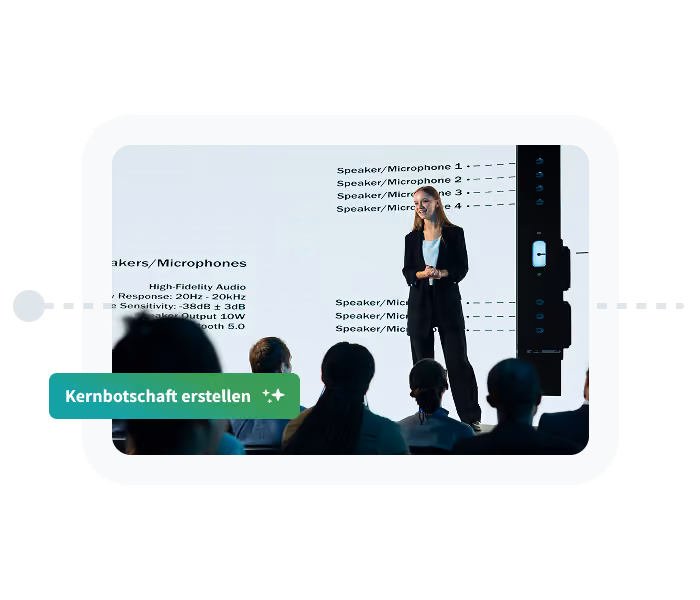 Produkt- und Unternehmensankündigungen Kernbotschaft für eine Unternehmensankündigung in OneComms Pro erstellen