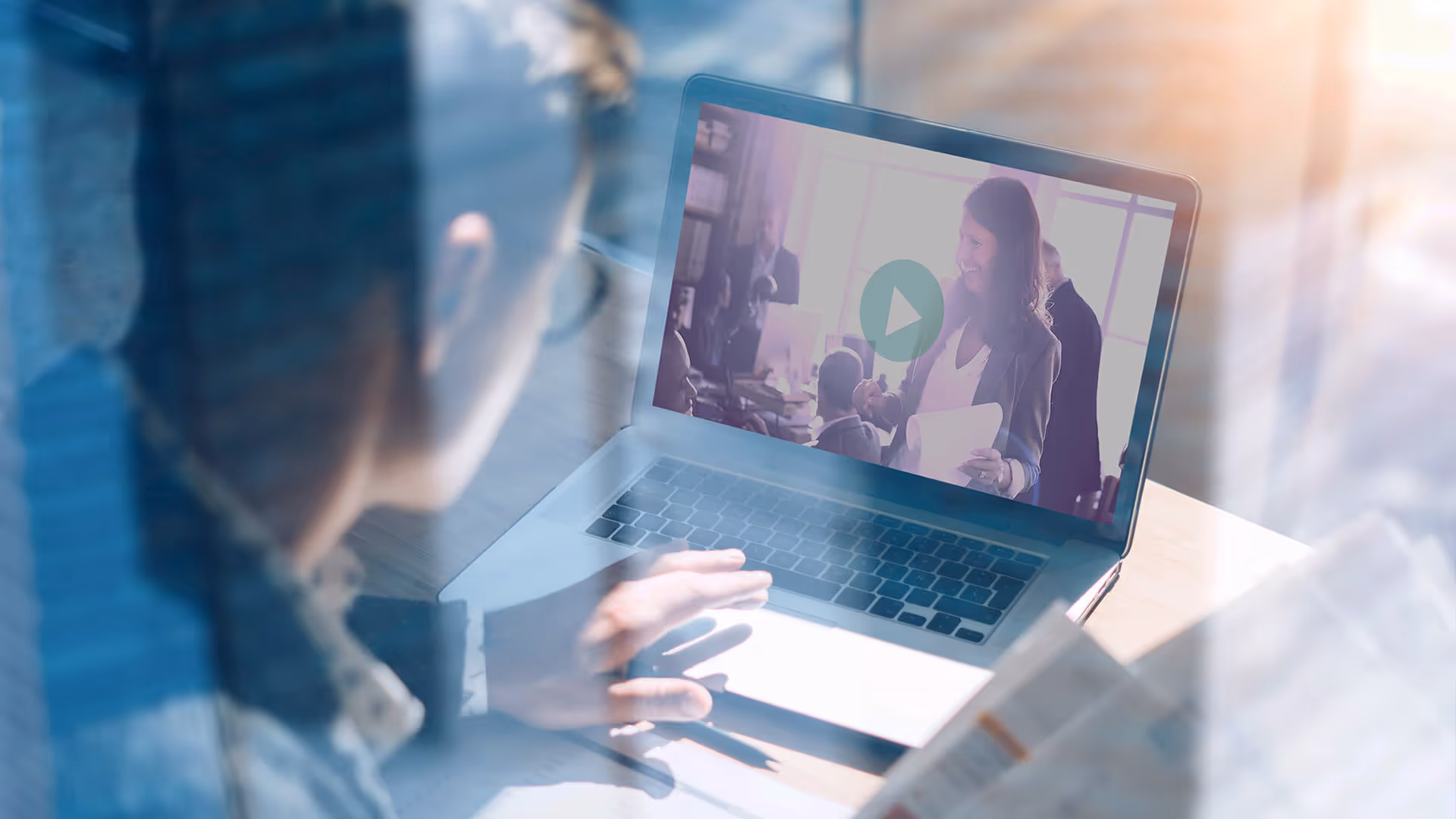 A person using video cms to stream a video