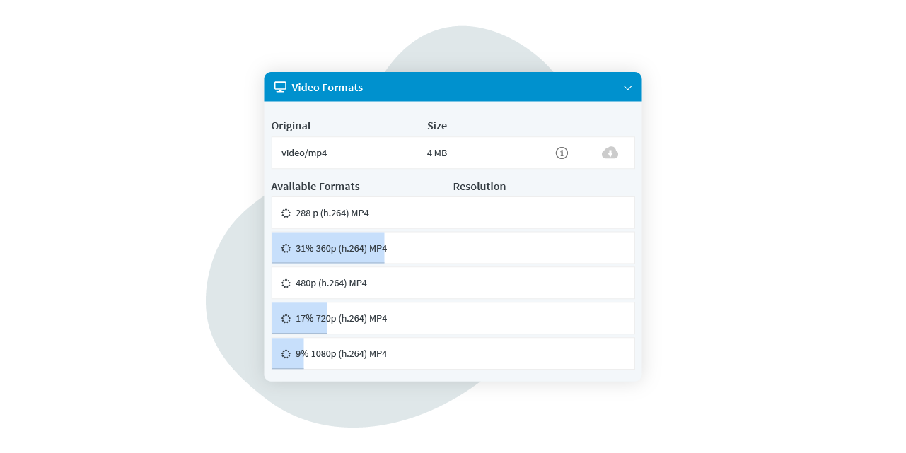 transcoding in different format in VideoManager Pro