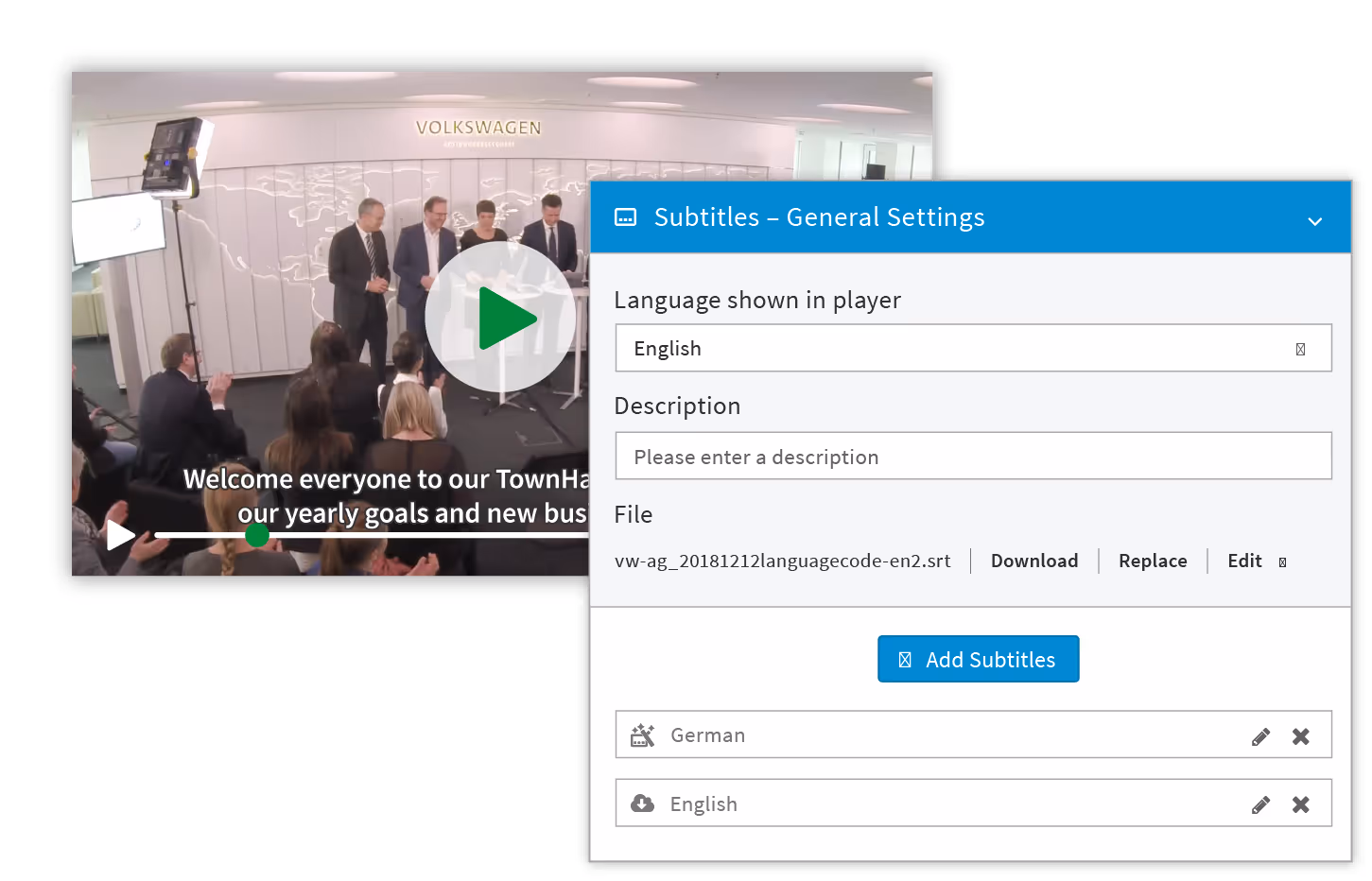 Live streaming glossary: movingimage subtitles feature