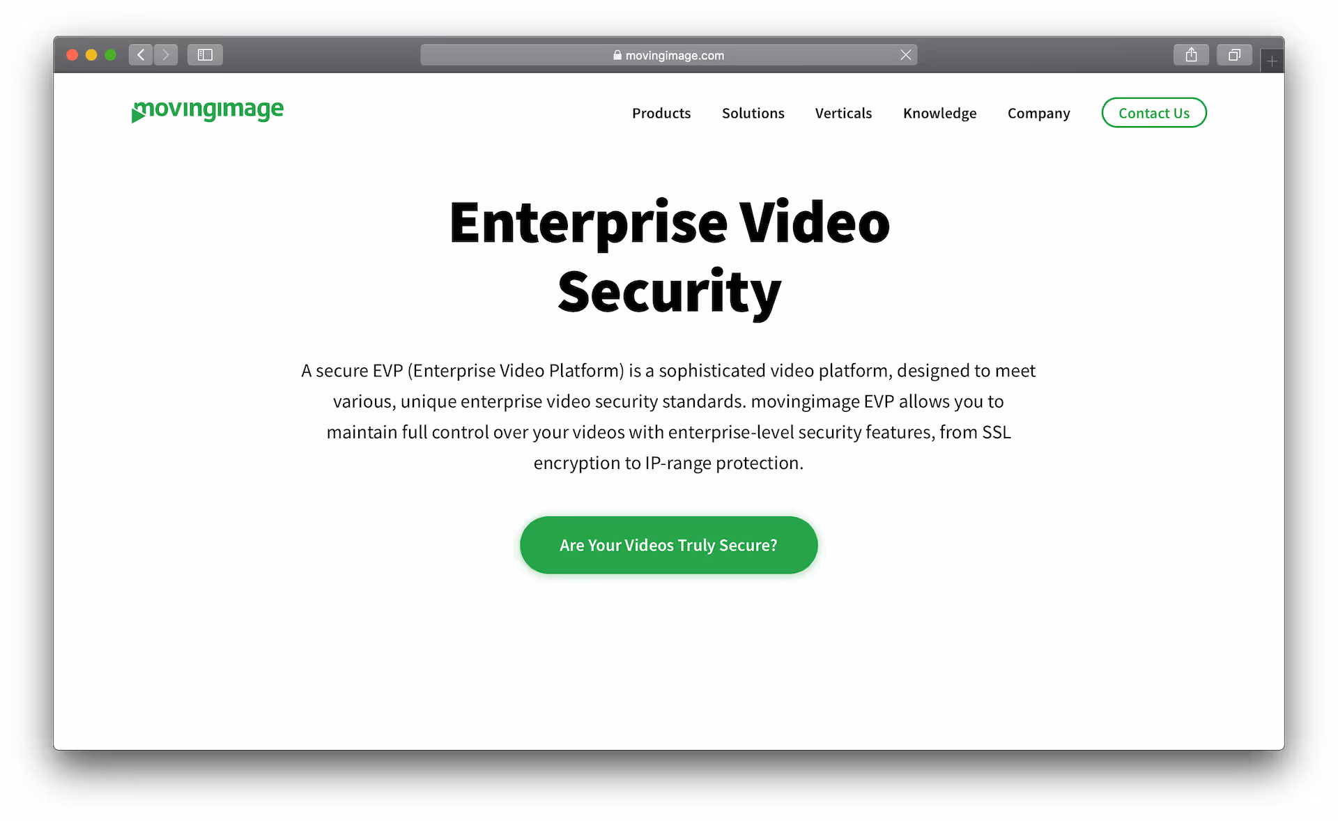 movingimage secure video hosting solution