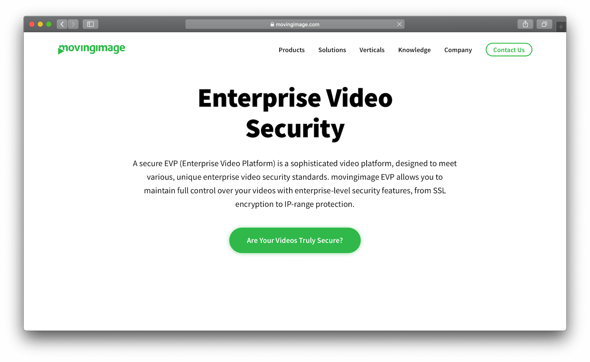 movingimage secure video hosting solution