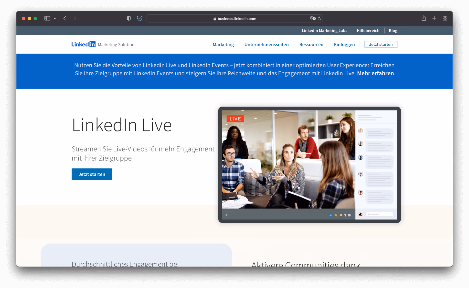 Linkedin live