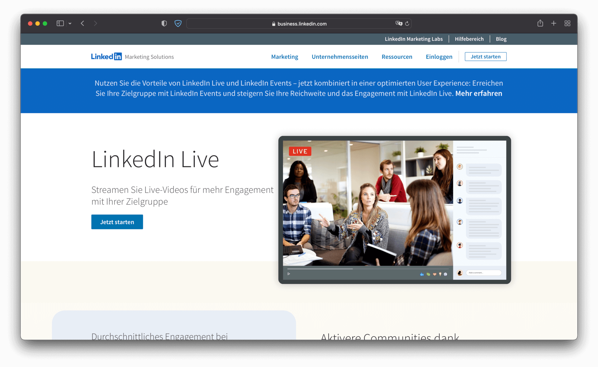 Linkedin live
