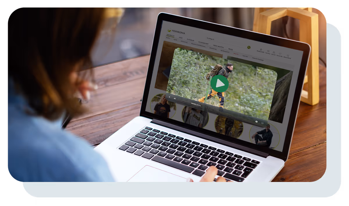 Frankonia uses VideoManager Pro to serve its videos on its website