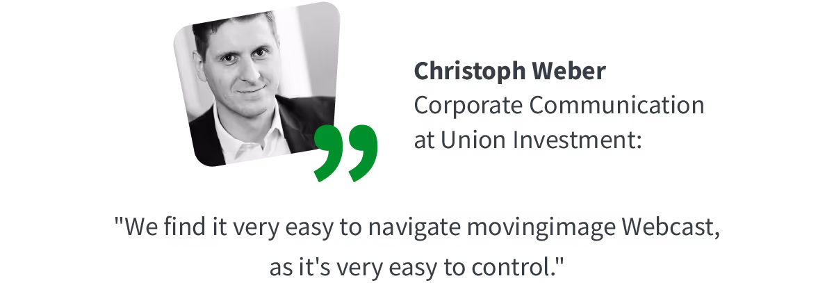 Christoph Weber - Union Investment - Quote
