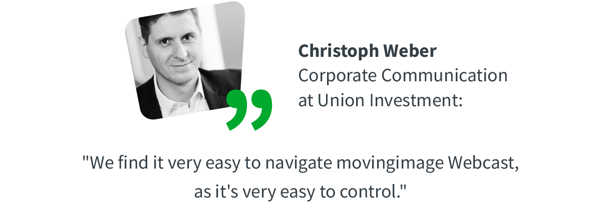 Christoph Weber - Union Investment - Quote