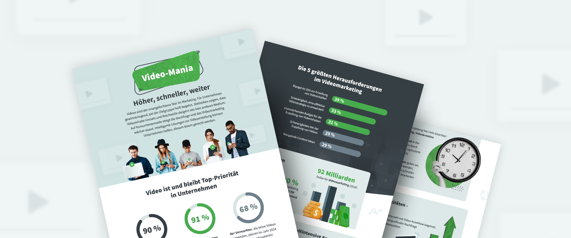 Infografik: Herausforderungen und Statistiken im dynamischen Videomarkt, Strategien für den Erfolg.