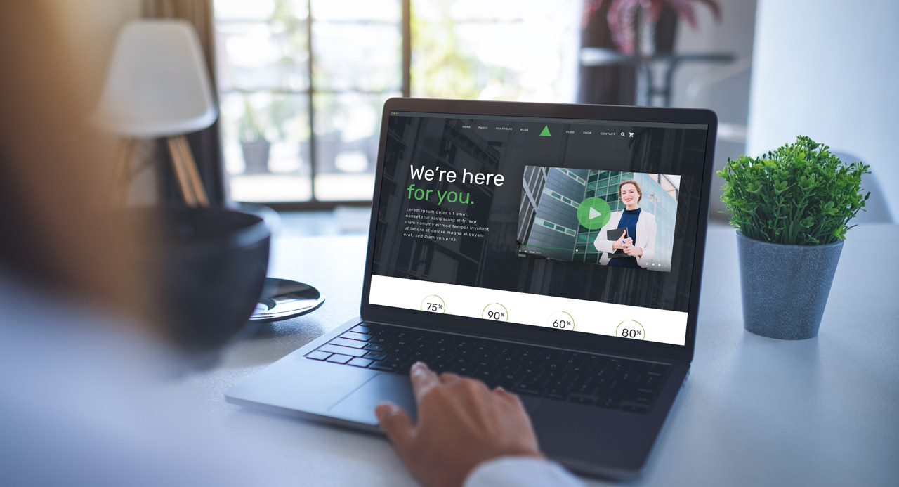 Video on the landing page