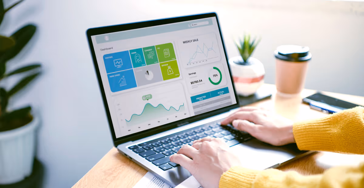 Ansicht des Dashboards mit verschiedenen KPIs