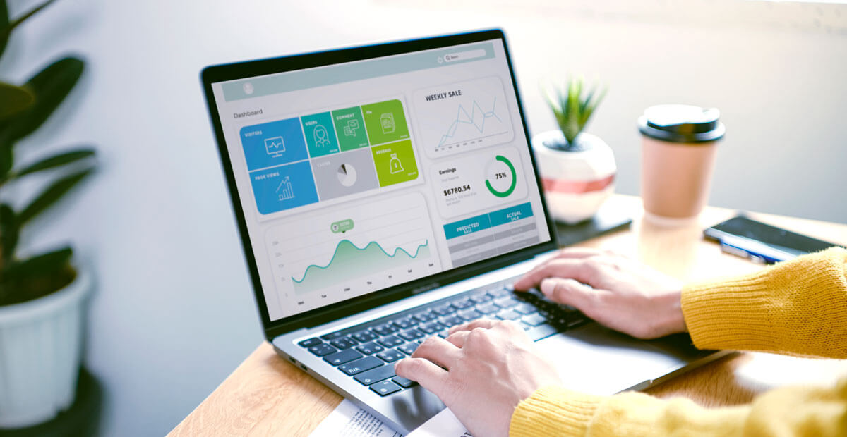 Ansicht des Dashboards mit verschiedenen KPIs
