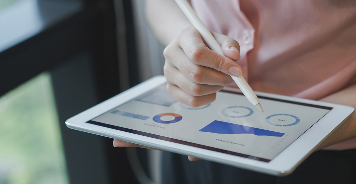 Anzeigen der Analysen auf einem Tablet