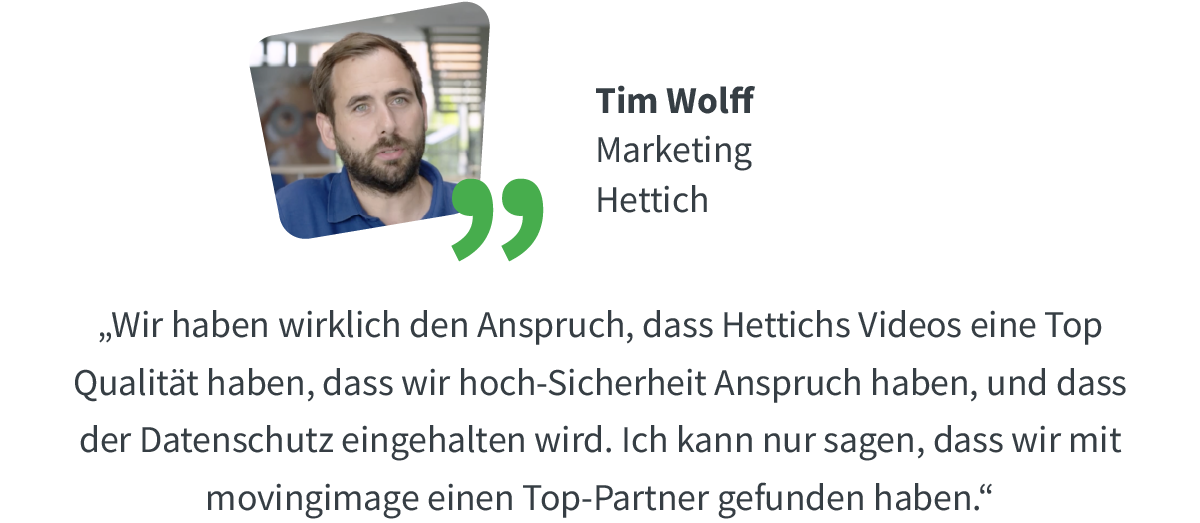 Tom Wolff - Hettich - Quote