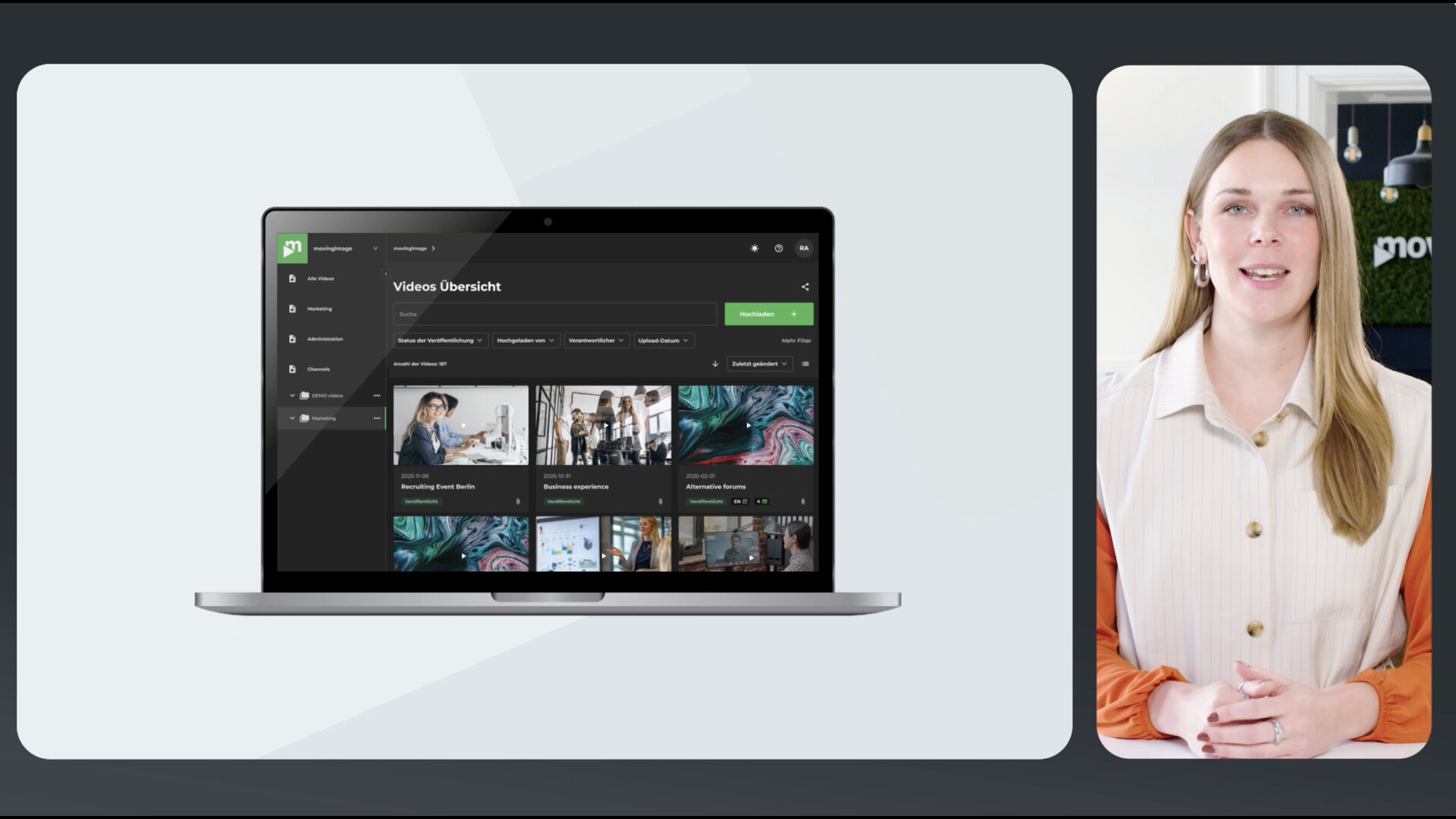 Screenshot of VideoManager Pro by movingimage