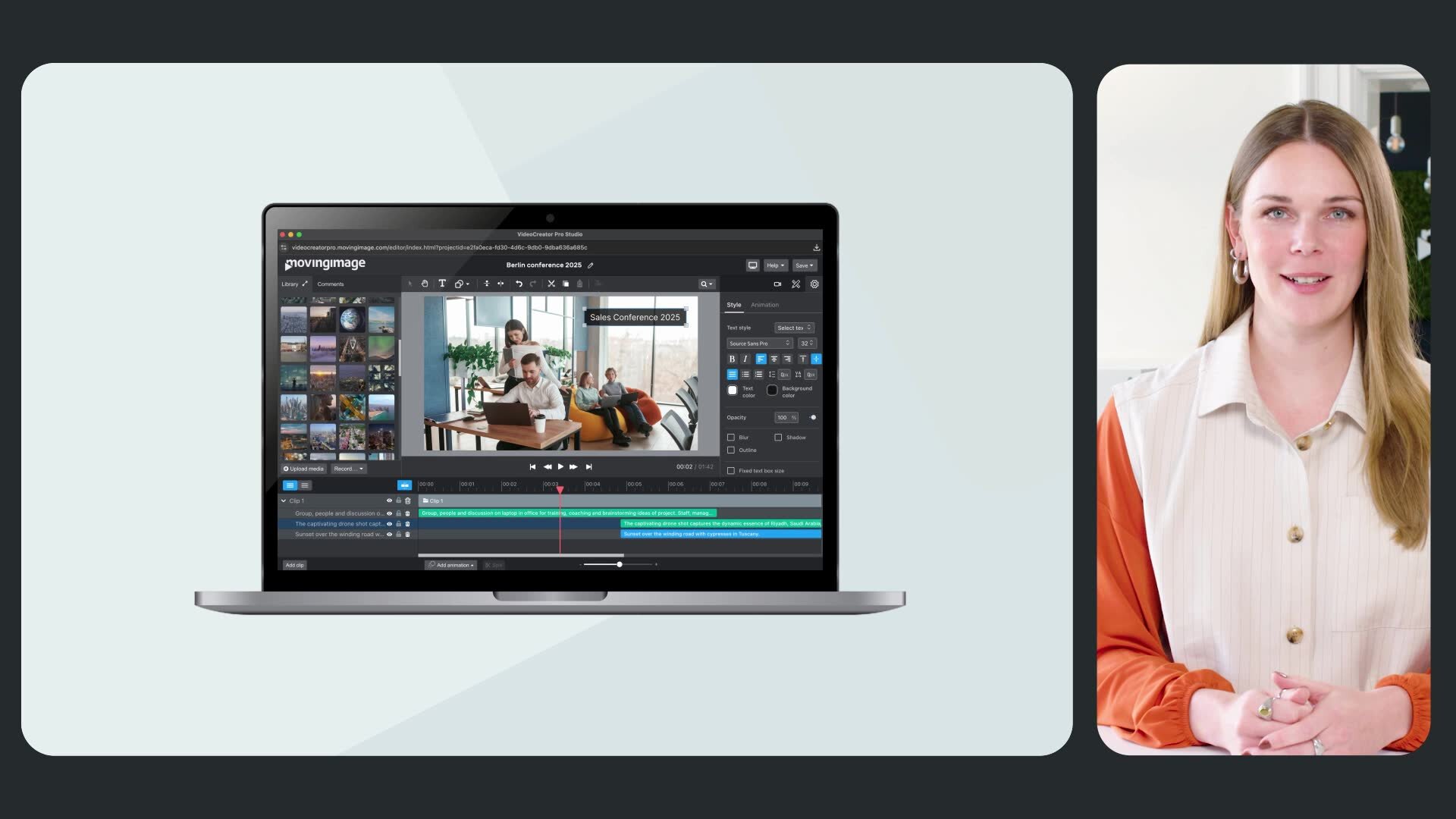 VideoCreator Pro - Screenshot auf die Produktvideo