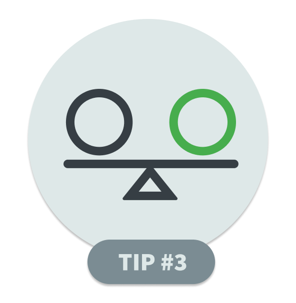 A balance-scale icon marks 'Tip #3': prioritize livestream stability over technical perfection.