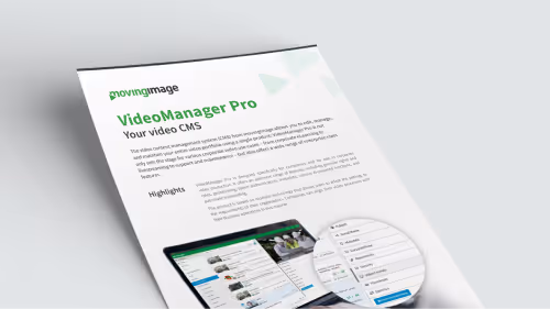 movingimage VideoManager Pro Flyer