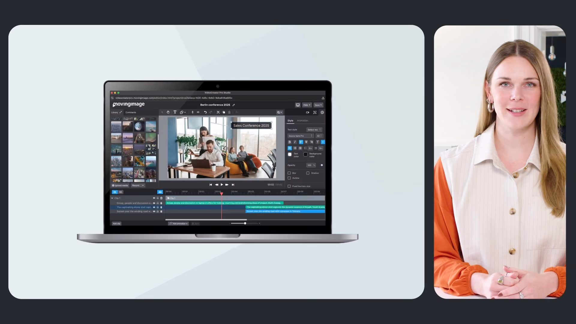 VideoCreator Pro - Screenshot auf die Produktvideo
