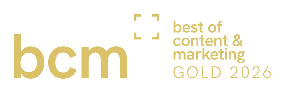 BCM Best of Content & Marketing Gold 2026 award badge