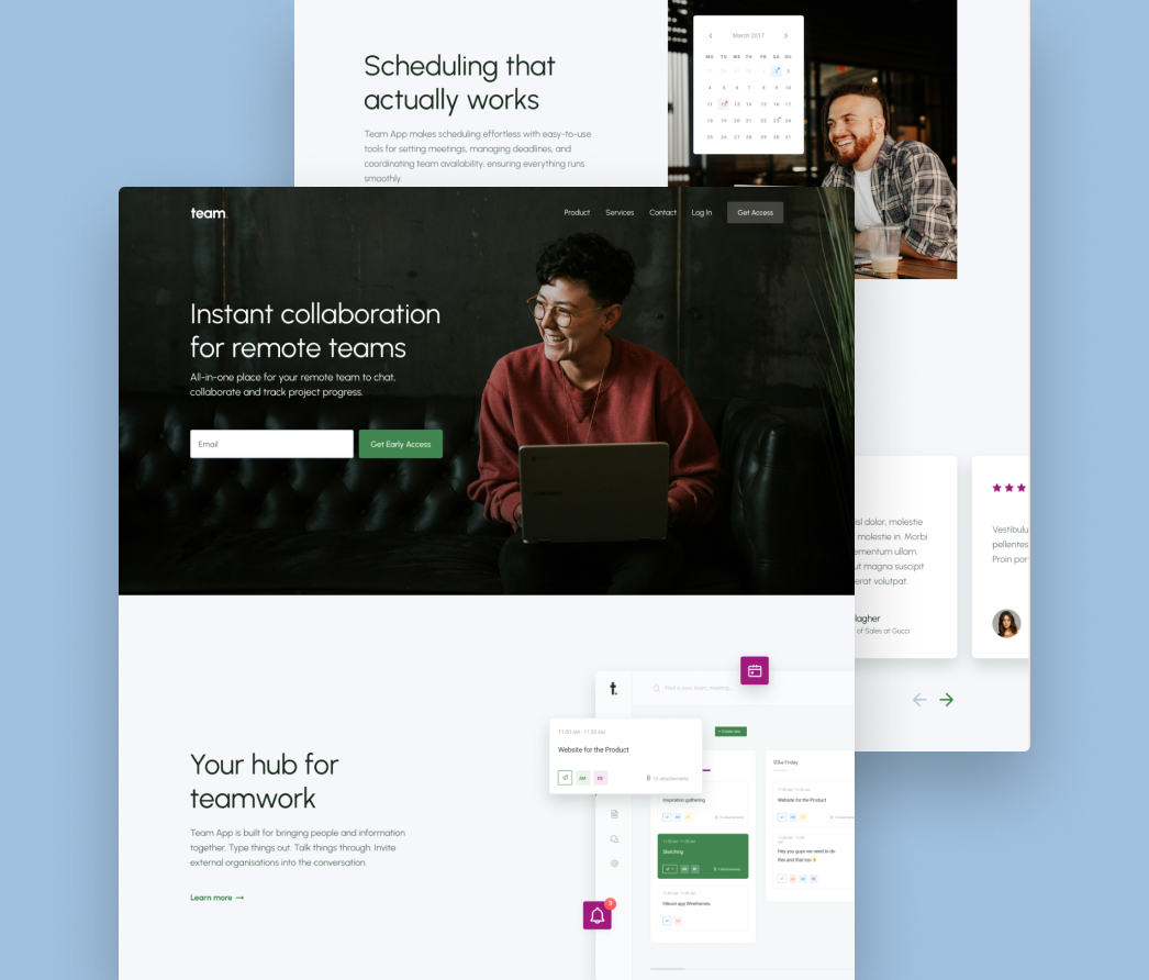 A mockup of a project