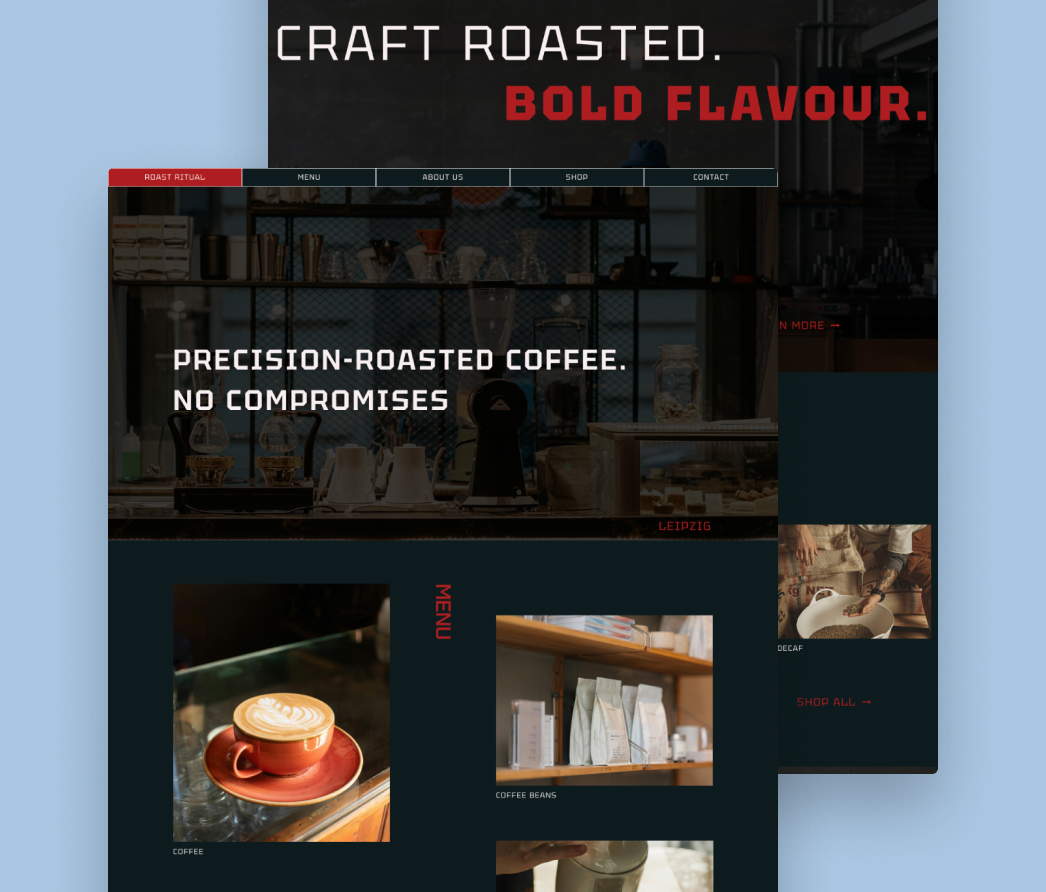 A mockup of a project