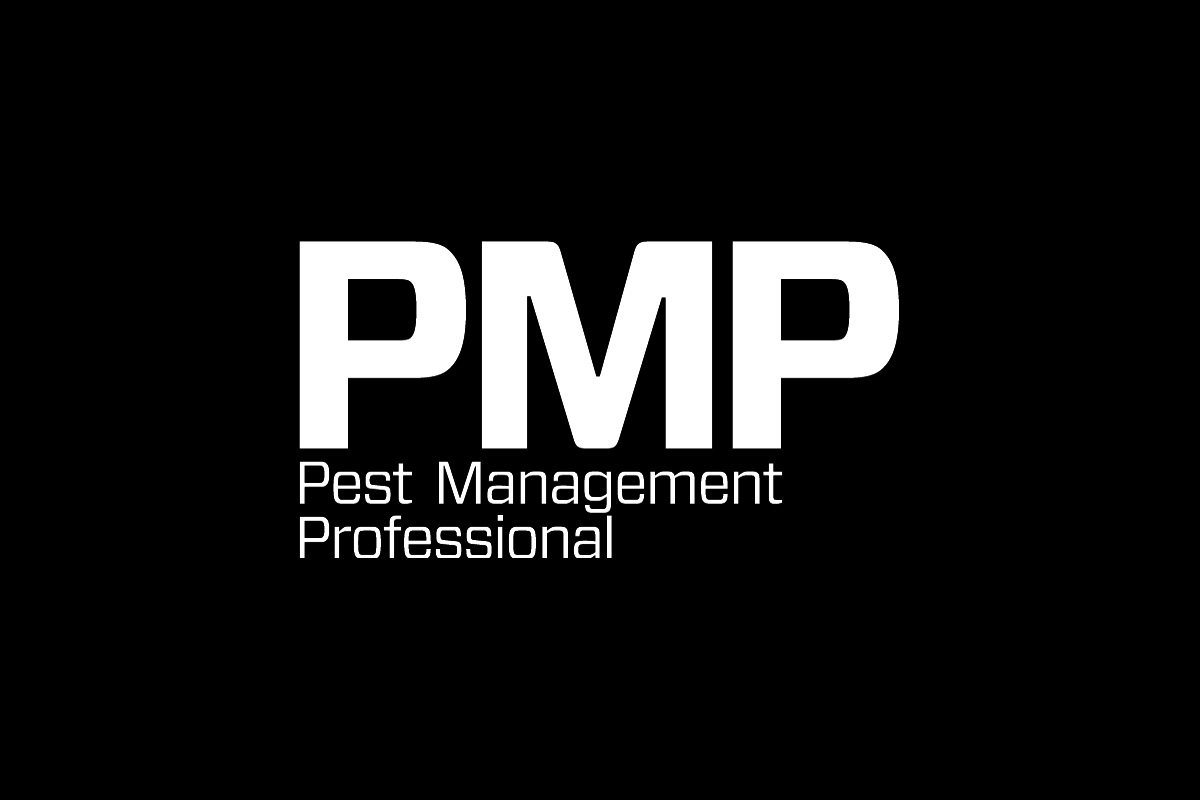 PMP logo for Pest Management Professional on black background